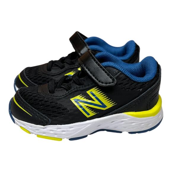 New Balance Toddler Kids Hash Velcro Black Size 4 - Picture 4 of 7